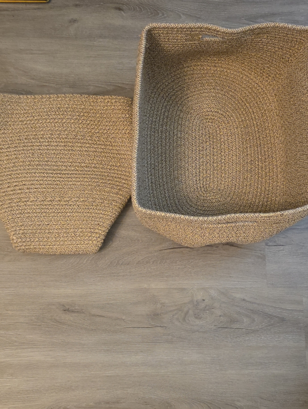 Woven Cotton Rope Storage Basket - Natural Tan